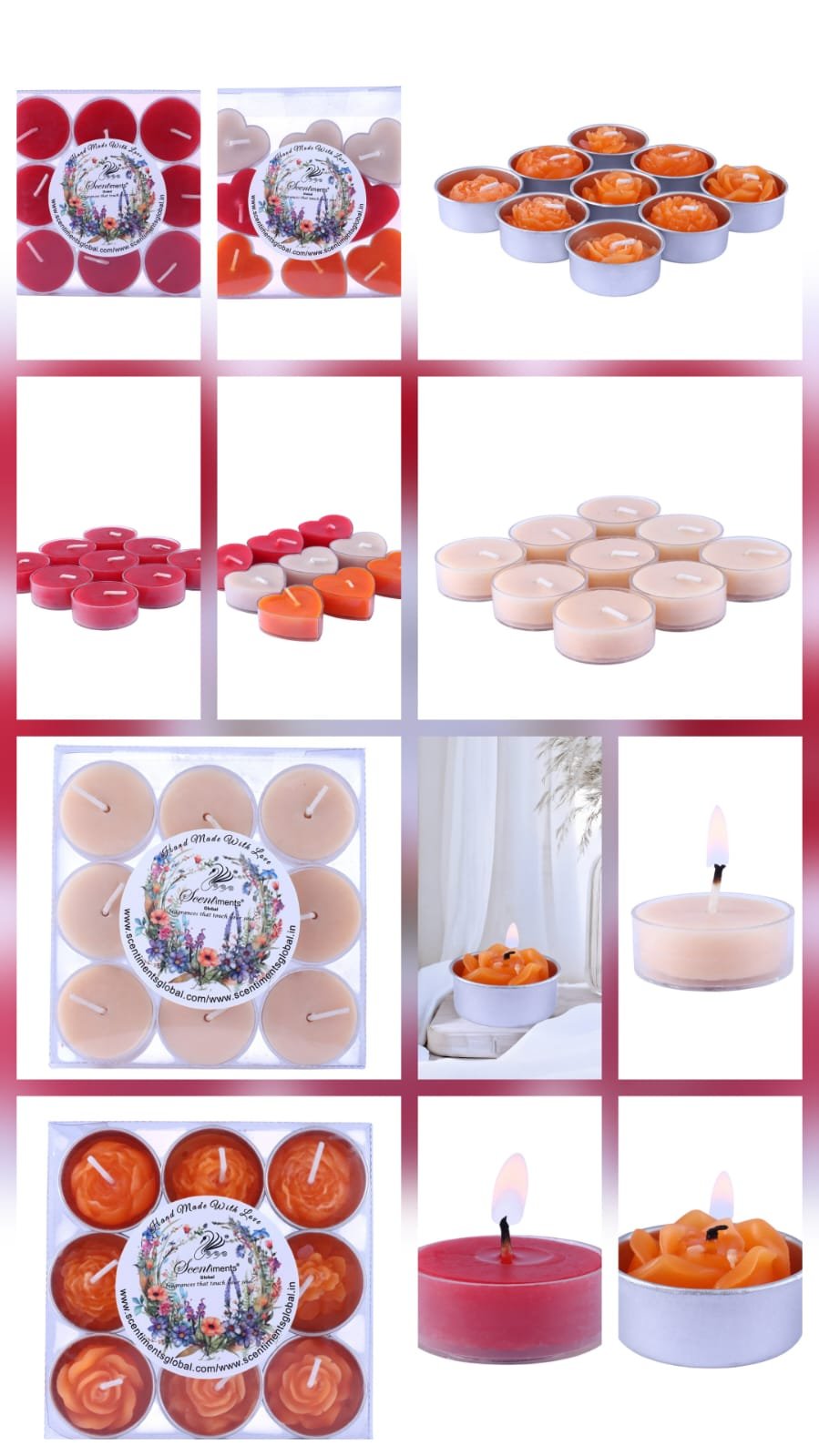 Product line of wooden container white label candles with long-lasting fragrances from New Delhi